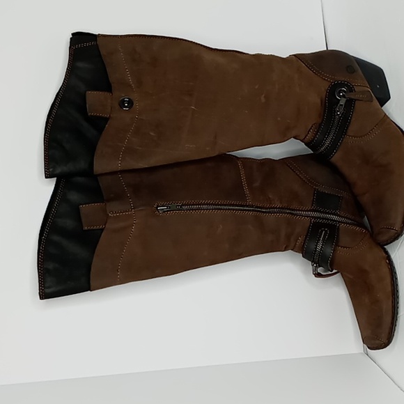 Born Nubuck & Leather Knee High Boots - Smokey Brown- Womens 10M/W (W21648) - Picture 13 of 16